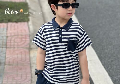 SET POLO KẺ NGANG PHỐI TÚI